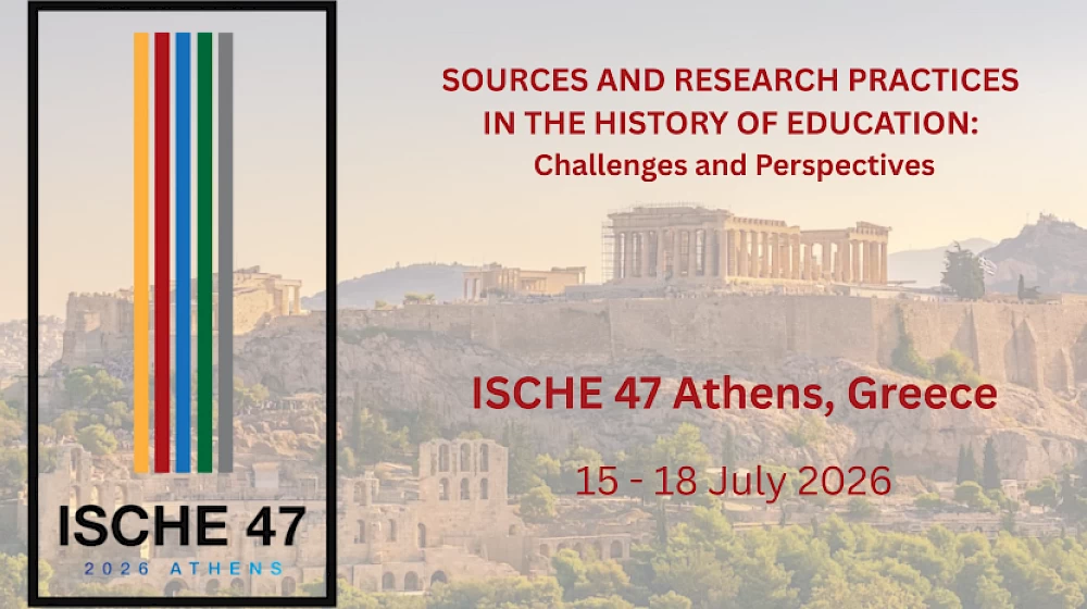 Logo ISCHE 47 with Acropolis of Athens in the background